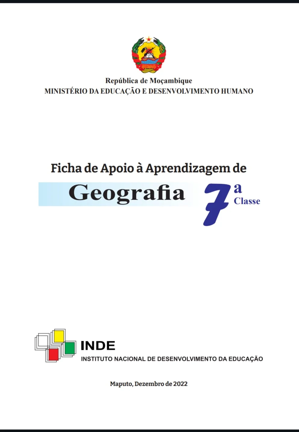 Geografia 7ª Classe (Ficha de Apoio)